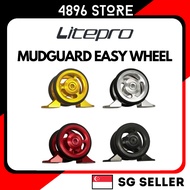 Litepro For Brompton Bicycle Mudguard Easy Wheels Mud Gear Dual Wheel Folding Bike Aluminum Alloy Mini Guard Wheels