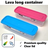 LAVA 1.5L Long Container with Clear Lid Multipurpose Organizer Holder Fish utensils vegetable Fridge