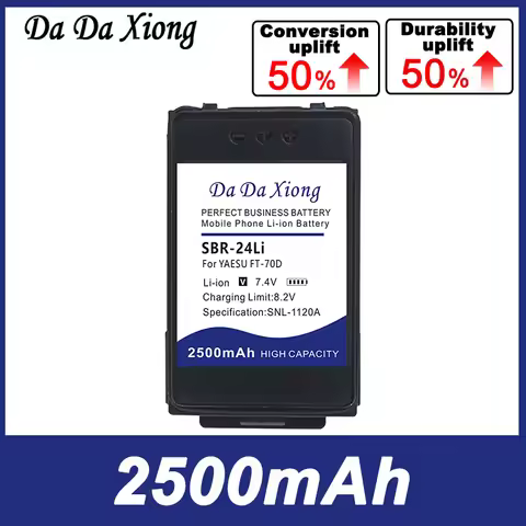 DaDaXiong SBR-24Li 2500mAh New Battery For YAESU FT-70D FT70D FT-70DR FT-70DS FT70DR Two Way Radios 