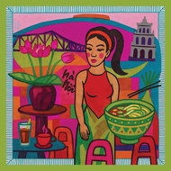 HANOI OI_“A street breath, a silk charm” - Latin silk - 70x70cm & 90x90cm(VIP)