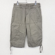 NIKE 七分短褲（7/8 長度），拉鍊門襟，灰褐色，S 碼（古著）。