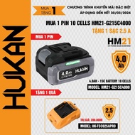 Pin 10 Cell Hukan Dòng Xả 15C 4.0Ah Xám Chân Pin Phổ Thông - Tặng Kèm Sạc Nhanh 2.5A