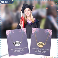 NEXTSS Bachelor Cap Necklace with Card for Her Jewelry Accessories Graduation Gifts 2022 Graduation Choker