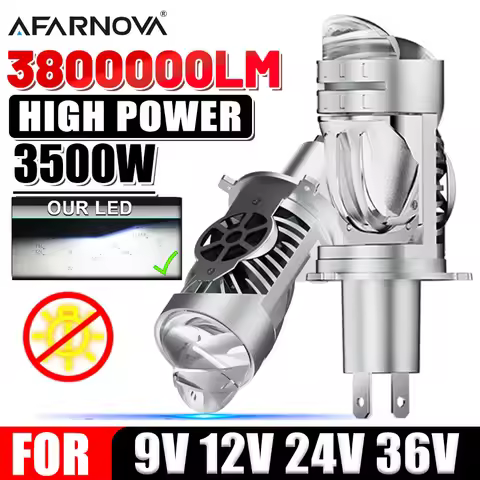 H4/9003/Hb2 Led Headlight Bulbs Projector Lens Canbus 3500W High-Power Turbo 3800000LM H4 Apply to 9