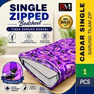 CADAR SINGLE ZIP/SINGLE ZIPPED BEDSHEET SARUNG TILAM ZIP SINGLE BEDSHEET WITH ZIP CASE ONLY SINLGE S