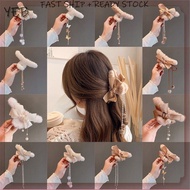 Plush Tassel Shark Clip Pendant Hairpin Back Scoop Grip Clip Girls' New Style Hairpin Spring Clip He