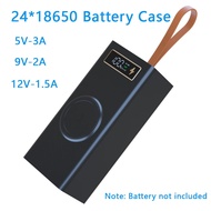 C24 18650 Power Bank Case 24X18650 Welding Free Battery Storage Box With Flashlight USB Type-C Charg