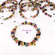 Vòng tay đá tourmaline thiên nhiên mic khoá bạc 925 Thuylamshop