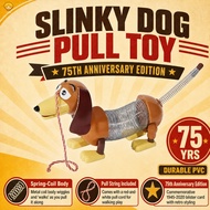 Classic Spring Dog Pull Toy Cartoon Action Figure with Pull String 75th Anniversary Edition Kids Nos
