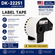 [ READY STOCK ] DK-22251 DK22251 Brother Compatible Label Tape Thermal Sticker Paper