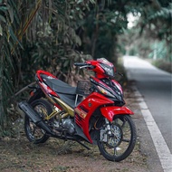 IRON MAN MALIBU COVERSET YAMAHA LC LC135 V2 EXCITER R GOLD RED SUN BODYSET SIAP TANAM VELOZI WITH CO