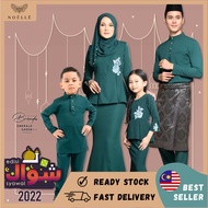 Noelle Baju Raya Family 2023 Baju Kurung Mother Child Baju Melayu Slim Fit Father Son Baby Sedondon BRENDA - EMERALD GREEN 14
