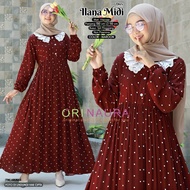 MIDI DRESS MOTIF MITA  ILANA LD 110 BUSUI + TALI PINGGANG BY ORI NAURA