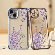 Lavender Flower Four Corner Anti-drop Lucency Phone Case For Xiaomi Poco M7 F7 X7 X6 F6 F5 Pro Ultra