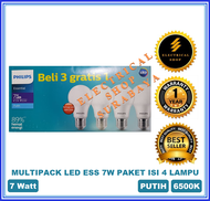 PAKET ISI 4 LAMPU PHILIPS LED 5W 7W 9W 11W BUNDLING MULTIPACK ESSENTIAL (GROSIR) 5 7 9 11 W WATT ORI