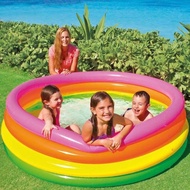 Kids INTEX Swimming Pool 168cm 4-Ring Inflatable Outdoor