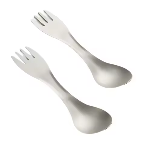 Ultralight Titanium Spork 2-in-1 Spoon & Fork Camping Picnic Travel Tableware Portable Survival Tool