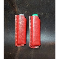 RED leather lightercase / sarung lighter cricket Full cover