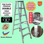 Alpha High Quality DOUBLE side Aluminum Ladder - Premier Ladder - 6 Steps 7 steps 10 Steps