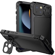 IP54 Waterproof Heavy Aluminum Metal Armor Magnetic Phone Case Shockproof Cover Camera Holder For iP