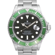 ROLEX 勞力士 綠色 Submariner Date Ref.16610LV 男士手錶