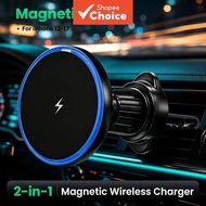 Foldable Magsafe 15w Wireless Car Charger Mount for Iphone 16 15
