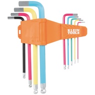 Klein Tools CBLS9M Powder Coated Long Ball-End Hex Key Set Metric 9-Piece Metric Hex Key Caddy Set L