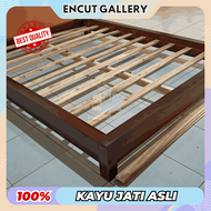 Dipan Tempat Tidur Jati Ukuran 180x200 Cm Divan Ranjang Kayu Dipan Jati Minimalis
