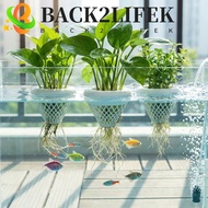 BACK2LIFEK Floating Aquarium Planting Basket, Growing Pots Decorative Hydroponic Plant Basket, Easy-
