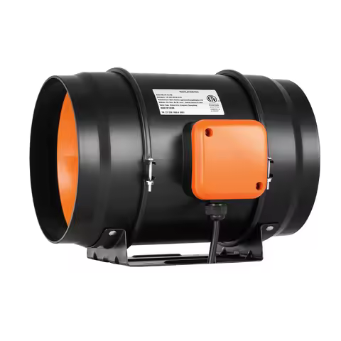 VEVOR Inline Duct Fan EC-motor Ventilation Exhaust Fan with Temperature Humidity Controller for Cool