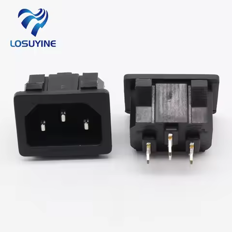 10pcs/lot AC power socket C14 Inlet Power Socket Connector Plug Industrial socket Plug IEC320 C14 3P