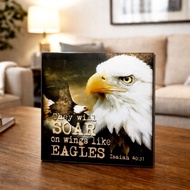 Christian Inspirational Eagle Plaque * Isaiah 40:31 * Wall/Table Decor * Christian Gift * Good News 