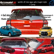 Spoiler all new agya ayla 2023 on mugen model with lights spoiler axia wigo