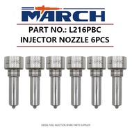 6pcs Diesel Fuel Injector Nozzle Tip L216PBC for Volvo 21371672 FH13 FM13 FH16 FM16 D13A D13D EC360