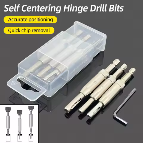 2, 2.8, 3.6mm HSS Self Centering Hinge Twist Drill Bits Window Doors Screw Hole Saw Woodworking Ream