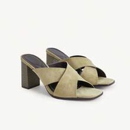 Women's Shoes: New Spring-Summer Style With Cross-Strap Design, Square Toe, Chunky Mid-Heel Mules. V