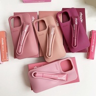 Rhode With Lip Gloss Phone Case for iPhone 17 Air 16e 16 Pro Max Plus Lipstick Silicone DIY Toast Es
