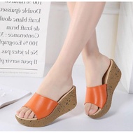 Tiptop  THW6019-  Ready Stock Kasut Perempuan Women Wedges Heels Shoes Sandal Wedges Platform Wedges