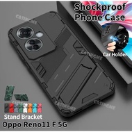 Oppo Reno11 F 5G Shockproof Phone Case For Oppo Reno11F Reno 11F Reno 11 F F11 OppoReno11F 5G 2024 Casing 3D Armor Stand Holder Protection Bracket Hard Back Cases Cover