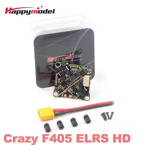 HappyModel CrazyF405HD ELRS 1-2S AIO FC Built-in UART ELRS RX 12A BLS ESC for Mobula8 Digital HD Tin
