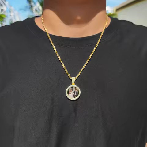 26MM Mini Size DIY Custom Personalized Picture Medallion Memory Locket Pendant Chain Custom Necklace