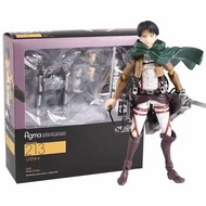 [Ready Stock] 14cm Figma Max Factory 213 Attack On Titan Levi Ackerman AOT Action Figure Premium KO 