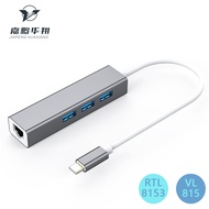 Gigabit Network Card Hub 3.0 Splitter Docking Station Type-CHUB Gigabit Network Converter Docking St