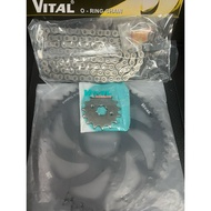 GPX LEGEND 150 FI Sprocket - 15T Sprocket 50T Sprocket (Using Chain with Rubber Seal Black & Yellow 