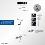 KOHLER Aleo Thermostatic 3-Way Shower Column with Multifunction Handshower Rain Shower and Spout Polished Chrome K-97821T-9E2-CP