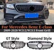 For Mercedez Benz E Front Mesh Grill W213 W212 E180 E200 E300 E260 E320 E350 E400 With Camera Hole GT Diamond Grilles