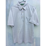 (Arnold Palmer) Second-Hand Polo Shirt Chest Size 38 Length 27 Inches Authentic Brand Work Ready To 