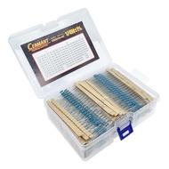 3120Pcs 1/4W Metal Film Fixed Resistor Kit 156Values 1 Ohm-10M Ohm 1% 0.25W Tolerance Resistor Assor
