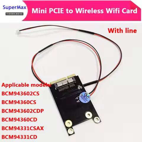 MINI PCI-E to wireless wifi card with line wireless card BCM94360CD BCM94331CSAX to mini pci-e adapt