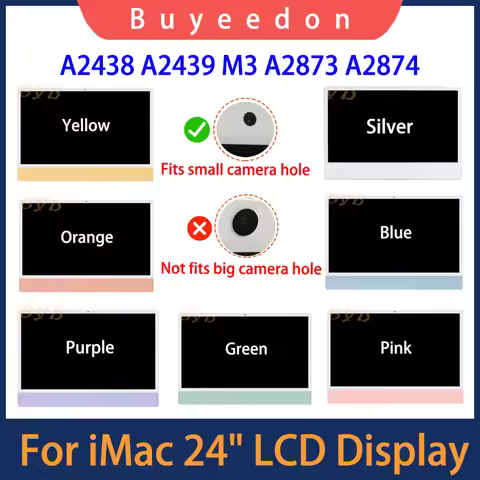 Original For iMac 24" M1 M3 M4 A2874 A2873 A2438 A2439 LCD Screen Display Assembly 2021 2023 Year